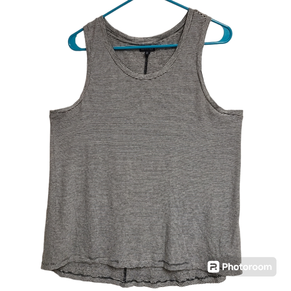WhoWhatWear Striped tank top XL black and white tank top XL flowy tank top XL